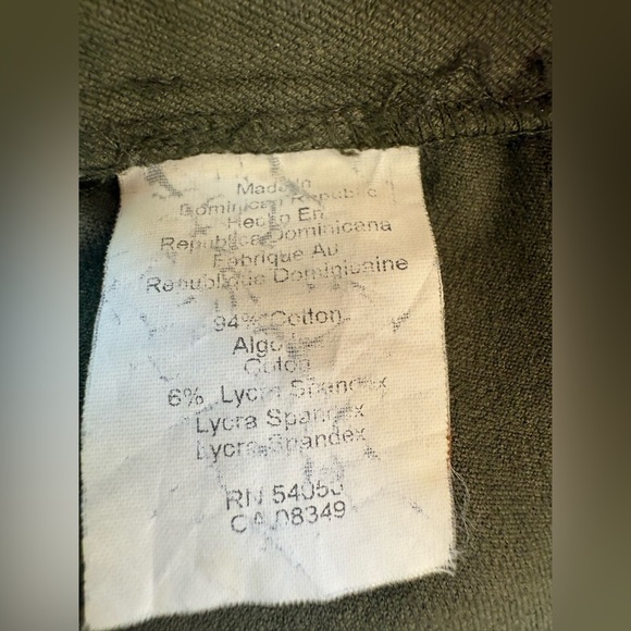 Ralph Lauren Olive Drab Faux Leather Trim Pleated Military Look Pants Womens 4P - Picture 2 of 8